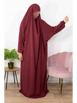 Jilbab 1-teilig - Bordeaux...