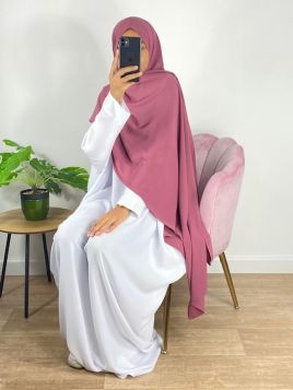Hijab soie de médine rose...