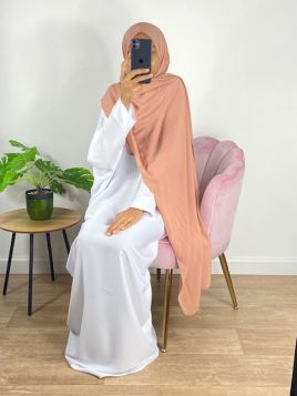 Zalm medina zijden hijab