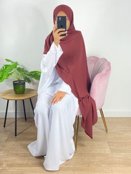 Hijab de seda medina tijolo