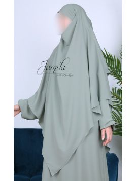 Khimar 2 slöjor ljus khaki...