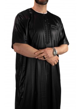 Atlas Qamis Satin nero -...