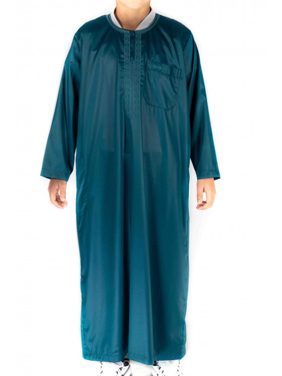 Djellaba / Qamis Pour Garçon – Robe De Prière Islamique Manches Longues, Polyester Doux, Pour Occasions Religieuses