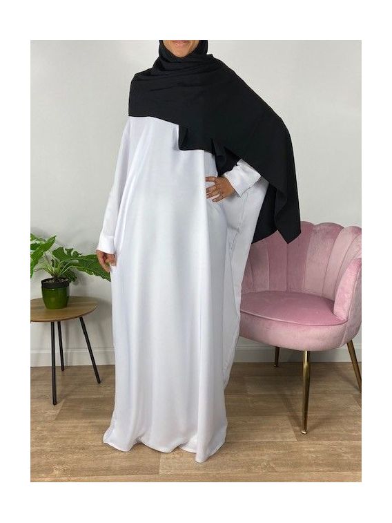 Abaya fluture nidha - Alb
