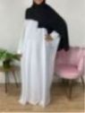 Abaya fluture nidha - Alb
