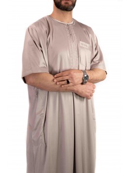Atlas Qamis Satin bege -...
