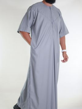 Qamis emiratino in cotone a...