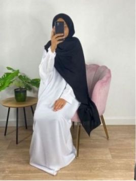 Hijab en jersey noir