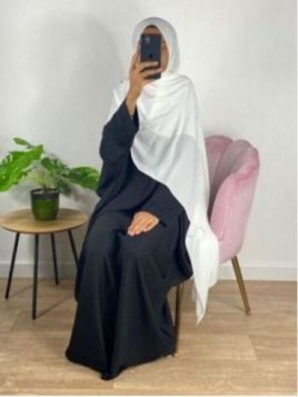 Hijab branco de jersey