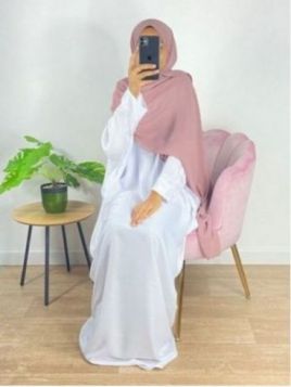 Hijab de jersey cor-de-rosa