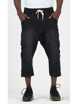 Korte denimbukser med...