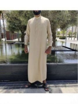 Bege Saudita Qamis - Algodão