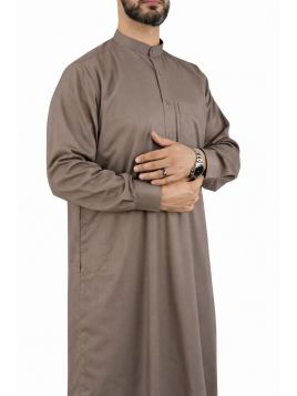 Taupe Saudi Qamis - katoen