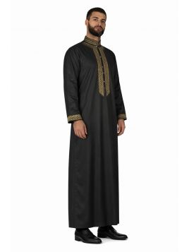 Qamis Adam Zwart - met...