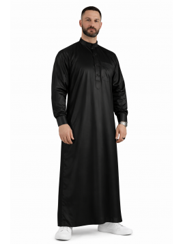 Qamis Saudi Schwarz - Satin...