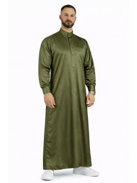 Qamis Saoudien kaki - Satiné