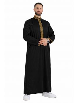 Qamis Sultan Zwart / Goud -...