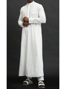 Hvid bey lang Qamis 6010 -...