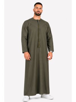 Emirati khaki Qamis - Algodón