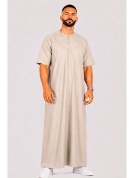 Emirati Qamis algodão manga...