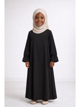 Kinder-Abaya 443 – schwarz