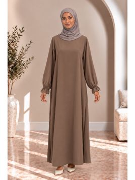 Abaya simple 390 - marron...