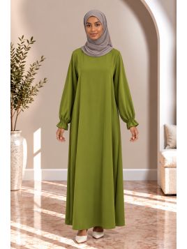 Abaya simple 390 - vert olive