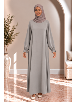 Enkel abaya 390 – lysegrå