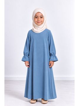 Kinder-Abaya 443 – Jeansblau
