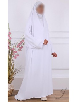 Jilbab 1 Piece White -...
