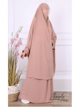 Jilbab saia 2 peças Taupe...
